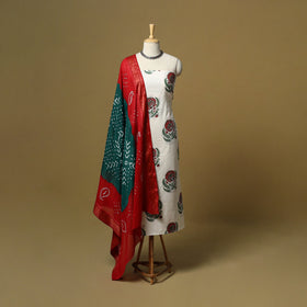 Sanganeri hand block print cotton 2pc unstitched dress