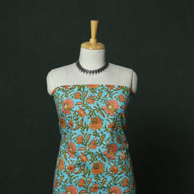 Sanganeri hand block print cotton 2pc unstitched dress