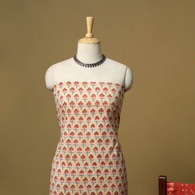 Sanganeri hand block print cotton 2pc unstitched dress