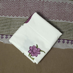 Sanganeri hand block print cotton 3pc unstitched dress