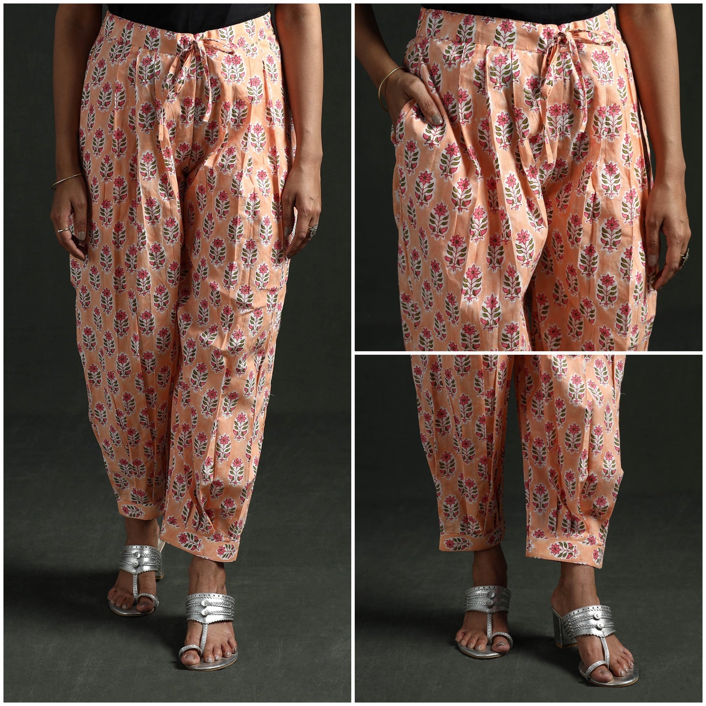 Sanganeri hand block print cotton afghani salwar 04