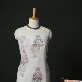 Sanganeri hand block print kota doria cotton 3pc unstitched