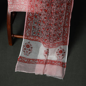 Sanganeri hand block print kota doria cotton 3pc unstitched