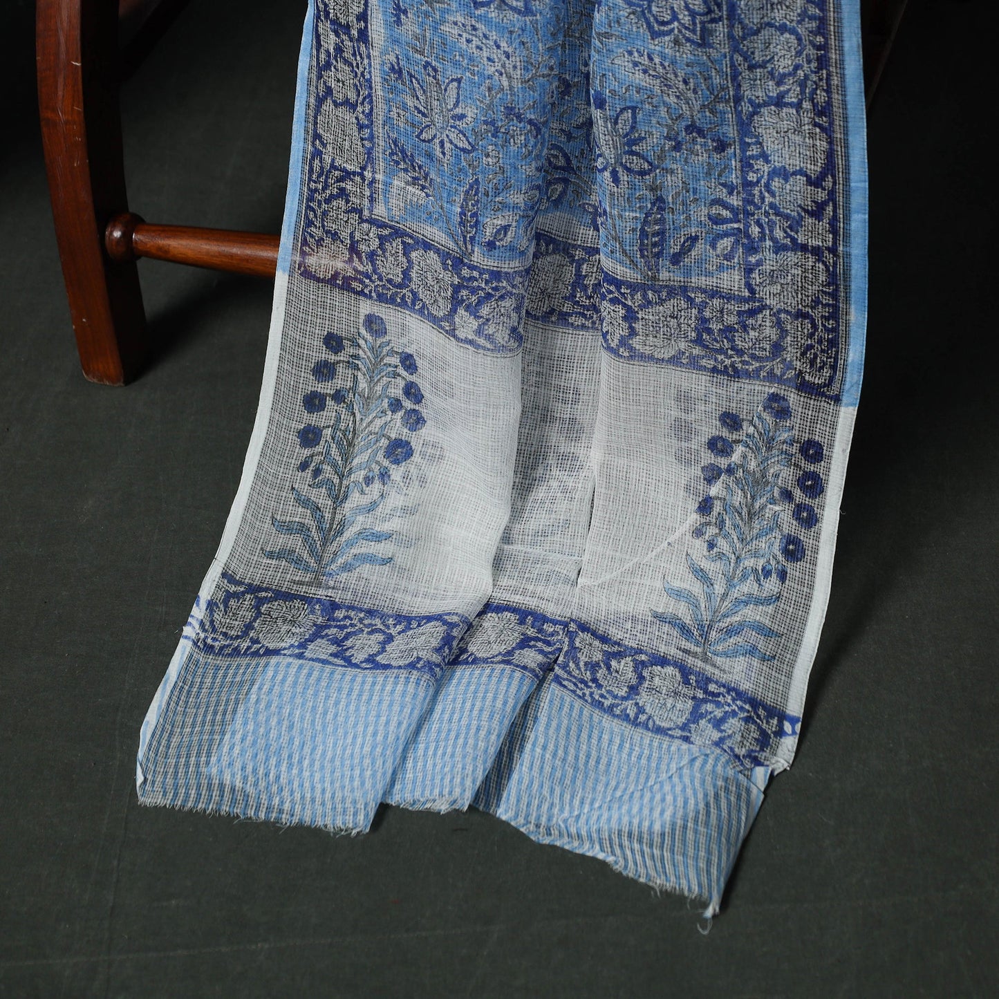 Sanganeri hand block print kota doria cotton 3pc unstitched