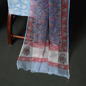 Sanganeri hand block print kota doria cotton 3pc unstitched