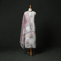 Sanganeri hand block print kota doria cotton 3pc unstitched