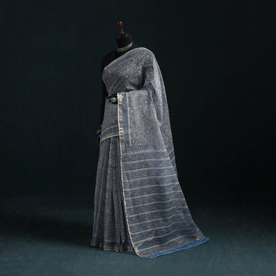 Sanganeri hand block print kota doria cotton saree 02