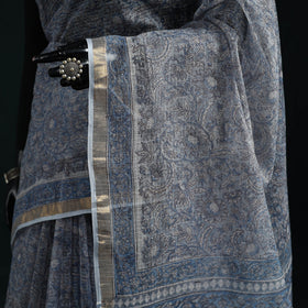 Sanganeri hand block print kota doria cotton saree 02