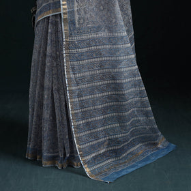 Sanganeri hand block print kota doria cotton saree 02