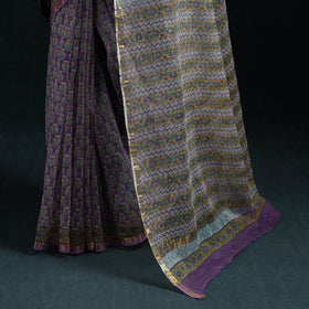 Sanganeri hand block print kota doria cotton saree 04