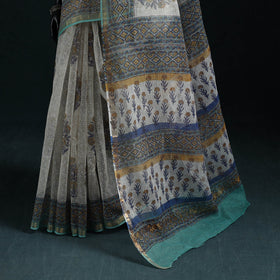 Sanganeri hand block print kota doria cotton saree 05