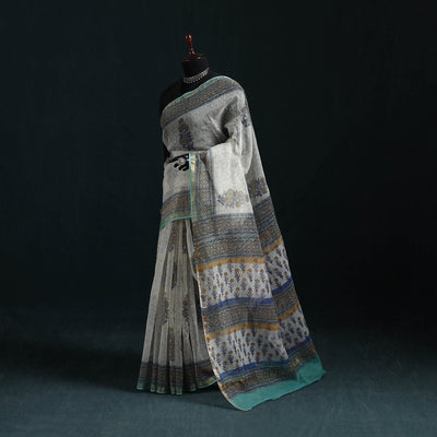 Sanganeri hand block print kota doria cotton saree 05