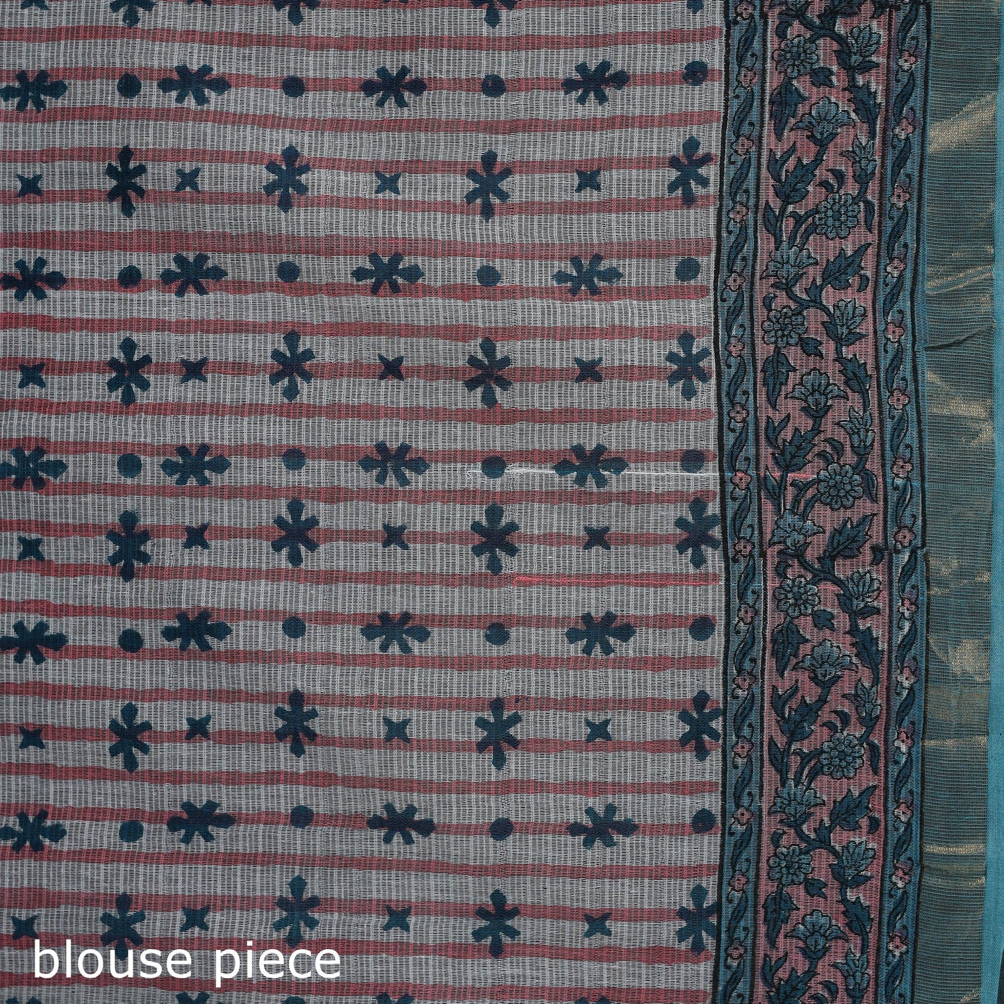 Sanganeri hand block print kota doria cotton saree 07