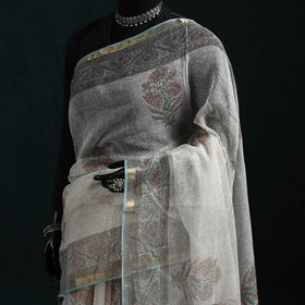 Sanganeri hand block print kota doria cotton saree 08