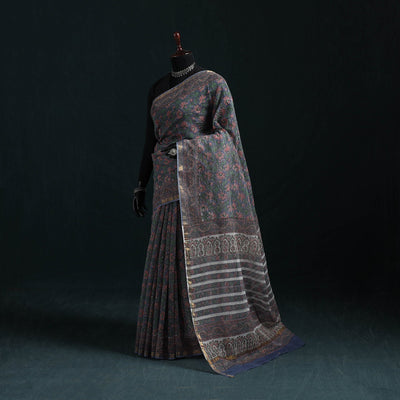 Sanganeri hand block print kota doria cotton saree 10