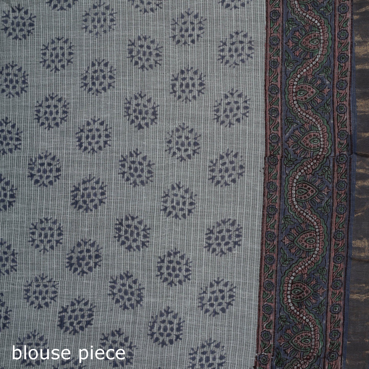 Sanganeri hand block print kota doria cotton saree 10