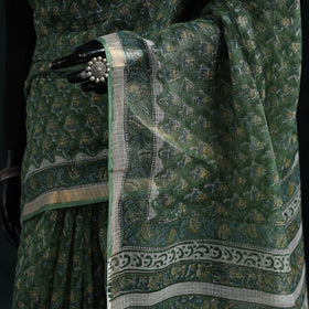 Sanganeri hand block print kota doria cotton saree 11