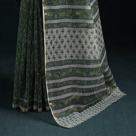 Sanganeri hand block print kota doria cotton saree 11