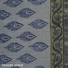 Sanganeri hand block print kota doria cotton saree 12
