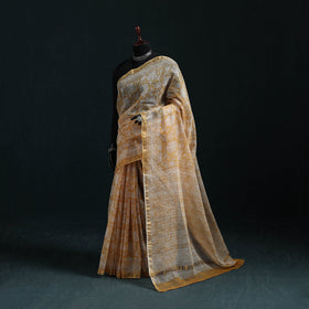 Sanganeri hand block print kota doria cotton saree 13