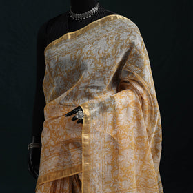 Sanganeri hand block print kota doria cotton saree 13