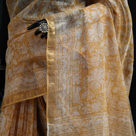 Sanganeri hand block print kota doria cotton saree 13