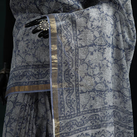 Sanganeri hand block print kota doria cotton saree 16