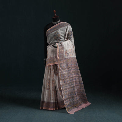 Sanganeri hand block print kota doria cotton saree 18