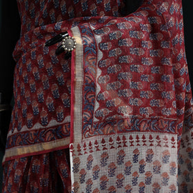 Sanganeri hand block print kota doria cotton saree 19