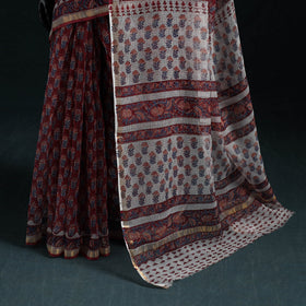 Sanganeri hand block print kota doria cotton saree 19