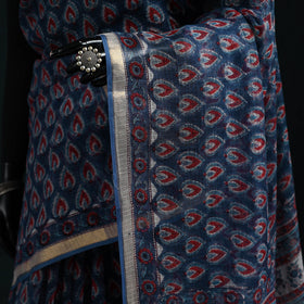 Sanganeri hand block print kota doria cotton saree 20