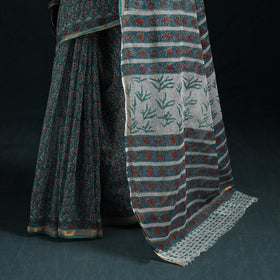 Sanganeri hand block print kota doria cotton saree 22
