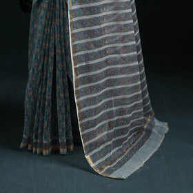 Sanganeri hand block print kota doria cotton saree 23