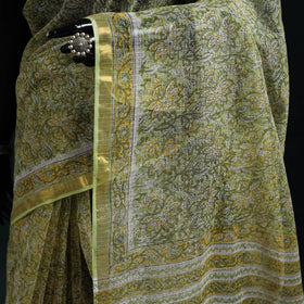Sanganeri hand block print kota doria cotton saree 25