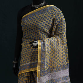 Sanganeri hand block print kota doria cotton saree 27