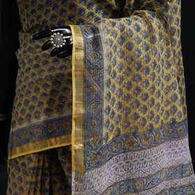 Sanganeri hand block print kota doria cotton saree 27