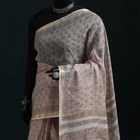 Sanganeri hand block print kota doria cotton saree 28