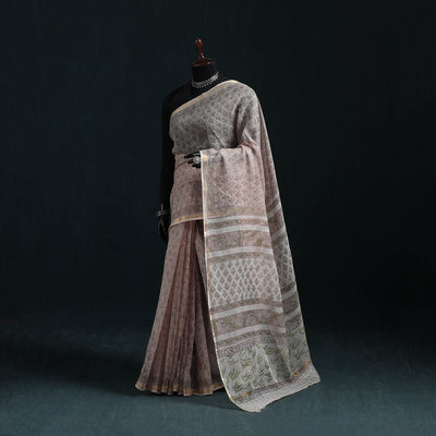 Sanganeri hand block print kota doria cotton saree 28