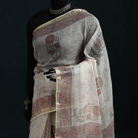 Sanganeri hand block print kota doria cotton saree 29