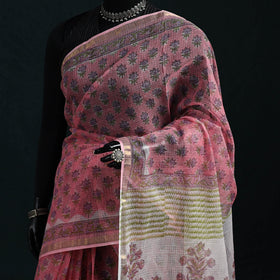 Sanganeri hand block print kota doria cotton saree 30