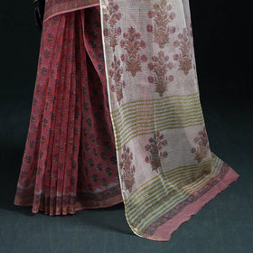 Sanganeri hand block print kota doria cotton saree 30