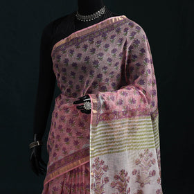 Sanganeri hand block print kota doria cotton saree 31