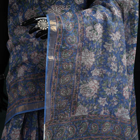 Sanganeri hand block print kota doria cotton saree 35