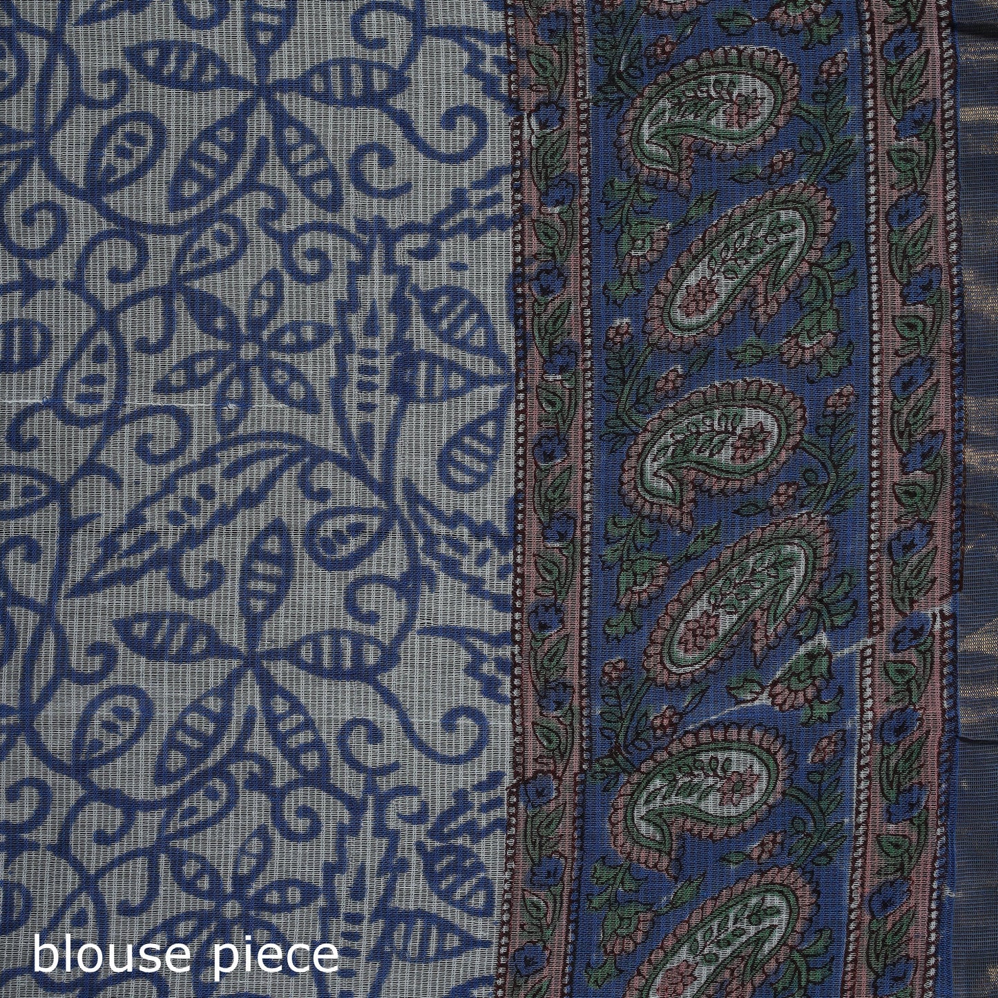 Sanganeri hand block print kota doria cotton saree 35