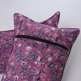 Sanganeri hand block print pillow covers (set of 2) 02
