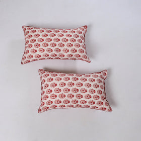 Sanganeri hand block print pillow covers (set of 2) 03