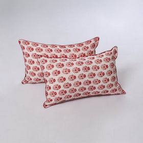 Sanganeri hand block print pillow covers (set of 2) 03