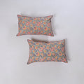 Sanganeri hand block print pillow covers (set of 2) 04