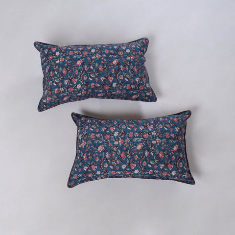 Sanganeri hand block print pillow covers (set of 2) 06