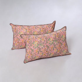 Sanganeri hand block print pillow covers (set of 2) 07